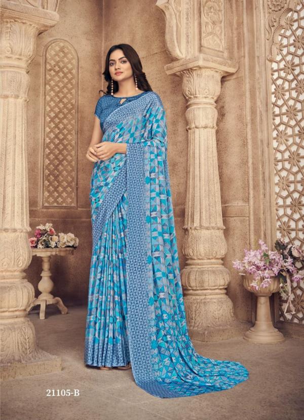 Ruchi Vivanta 21101 Series Fanncy Crepe Silk Saree Collection